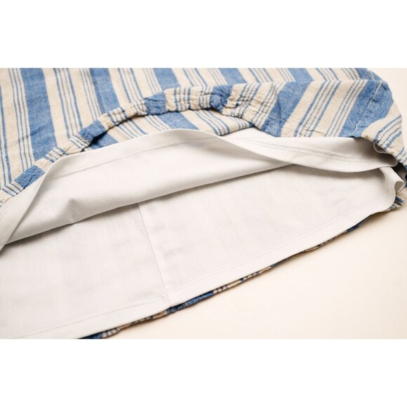 Torrid womens lined blue white striped skirt 2 2X linen tennis - Picture 2 of 7